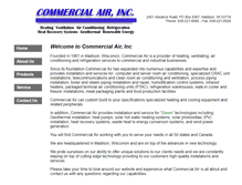 Tablet Screenshot of commercialair.us